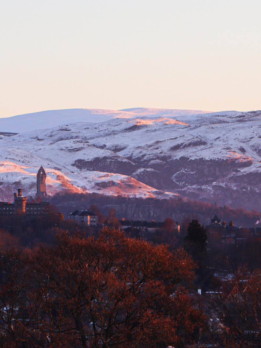 Jo Hendry: Cambusbarron Wallace Monument View from Seven Sisters Field