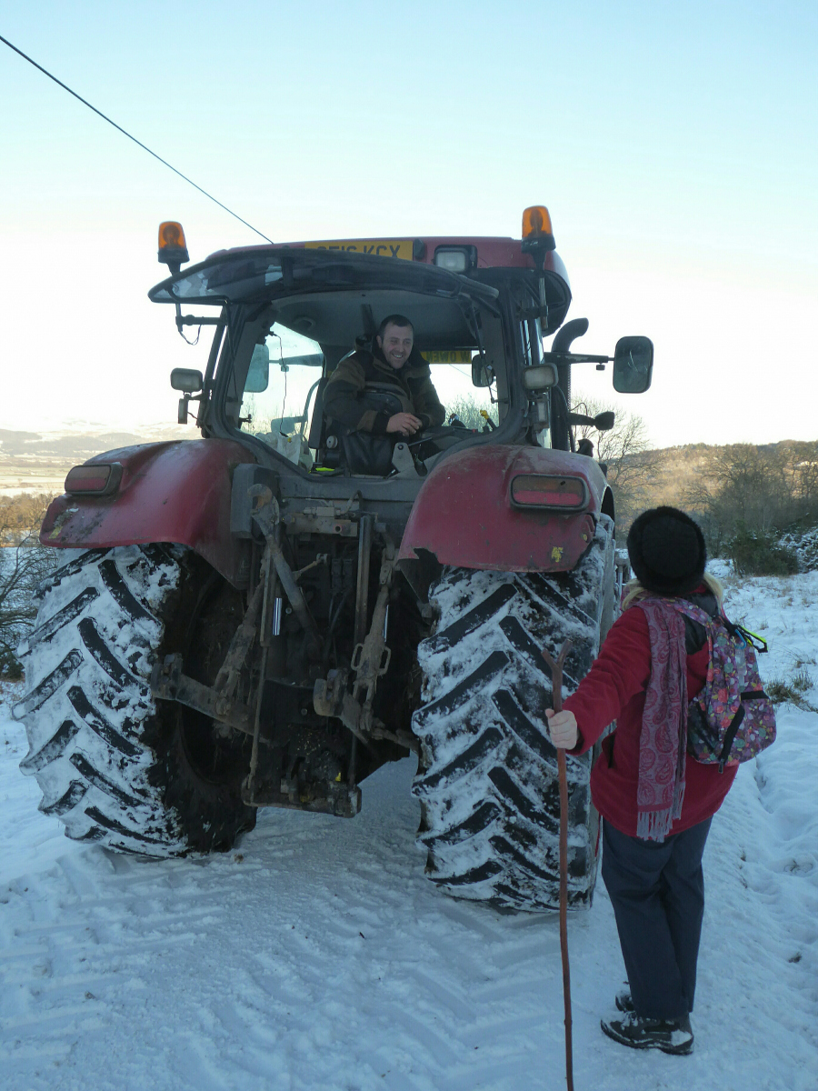 Keith Ranson: Stopping for a chat during a walk in the Touch hills